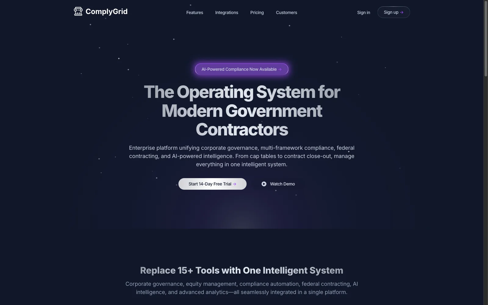 ComplyGrid: the operating system for modern government contractors